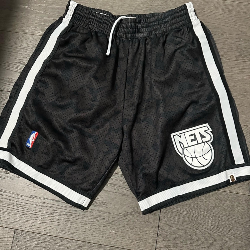 A bathing ape nets shorts collab